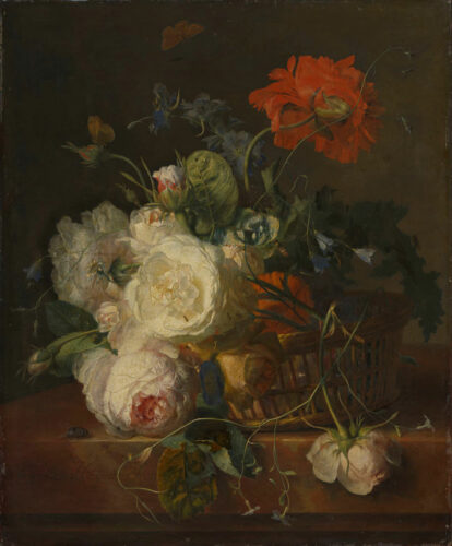 Jan van Husum Korb mit Blumen Pinakotheken München