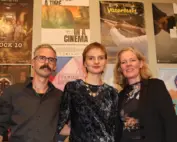 Kameramann Claudio Brauchle, Regisseurin Anna Schubert, Festivalchefin, oberschwäbische Filmtage,